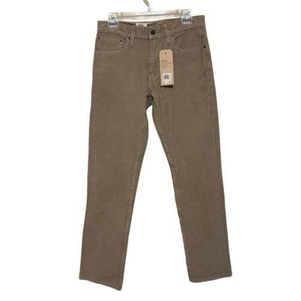 NWT Levi's 511 Corduroy Pants Slim Stretch Mens 31x32 Brown Khaki New
